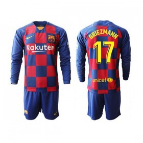 Camisolas de futebol FC Barcelona Griezmann 17 Criança Equipamento Principal 2019/20 Manga Comprida